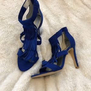 Ana fringe suede high heels